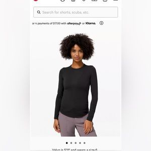 lululemon Hold Tight Black Long Sleeve Top